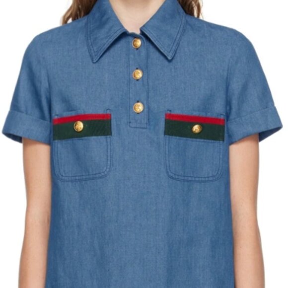 Gucci Denim Dress NWT Size 38 - Picture 2 of 6